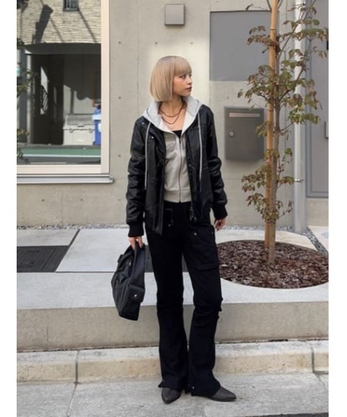 LAGUA GEM（ラグアジェム）の「POCKET POINT CUT パンツ（その他パンツ・レディース・杢グレー/ブラック・SMALL/MEDIUM）」の17枚目の写真