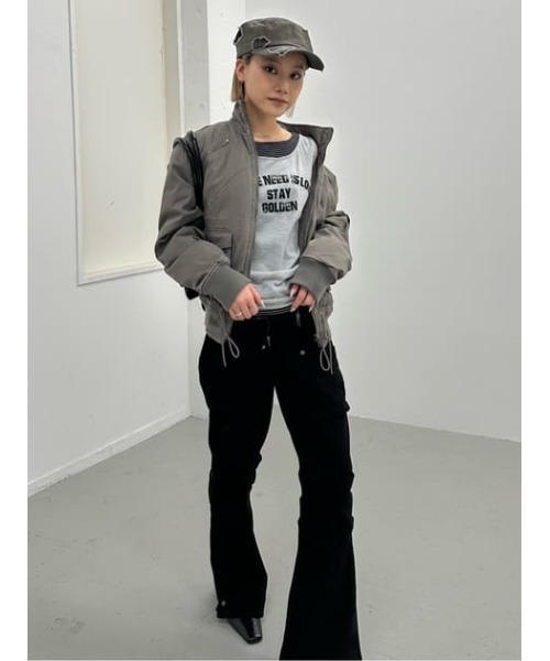 LAGUA GEM（ラグアジェム）の「POCKET POINT CUT パンツ（その他パンツ・レディース・杢グレー/ブラック・SMALL/MEDIUM）」の19枚目の写真