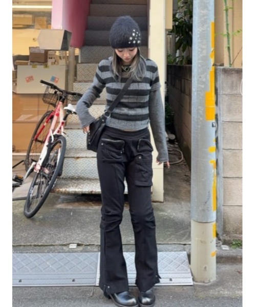 LAGUA GEM（ラグアジェム）の「POCKET POINT CUT パンツ（その他パンツ・レディース・杢グレー/ブラック・SMALL/MEDIUM）」の20枚目の写真