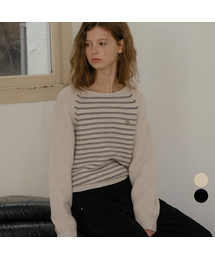 Lambswool blended line point knit [TIWT02SW04]_2color