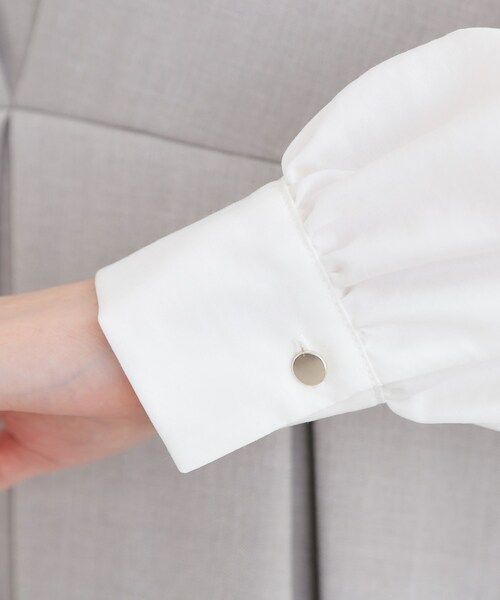 grove（グローブ）の「【マシンウォッシュ/防シワ】袖ドッキングペプラムブラウス【着回しカセット】（シャツ/ブラウス・レディース・グレー/ネイビー・02/03/05/04/01）」の15枚目の写真