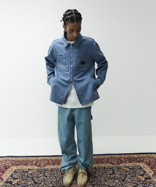 MAGOODGAN(メックウッドガン)の「ハンター 5504 キャンバスオーバーサイズグレイシーブルー ジップアップジャケット(ミリタリージャケット・メンズ・その他・LARGE/MEDIUM/SMALL)」の2枚目の写真