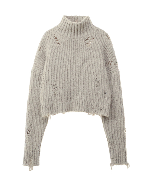 ULKIN（ウルキン）の「[Runway] Turtleneck crop knit_oatmeal gray（ニット/セーター・レディース・オートミール・FREE）」の8枚目の写真
