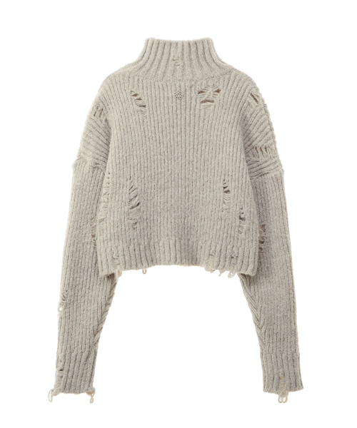 ULKIN（ウルキン）の「[Runway] Turtleneck crop knit_oatmeal gray（ニット/セーター・レディース・オートミール・FREE）」の7枚目の写真