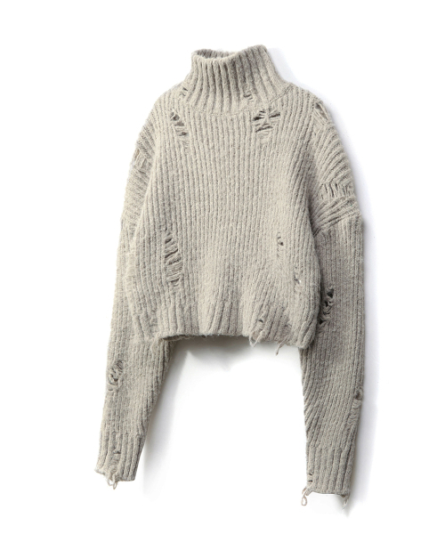 ULKIN（ウルキン）の「[Runway] Turtleneck crop knit_oatmeal gray（ニット/セーター・レディース・オートミール・FREE）」の6枚目の写真