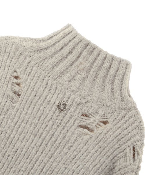 ULKIN（ウルキン）の「[Runway] Turtleneck crop knit_oatmeal gray（ニット/セーター・レディース・オートミール・FREE）」の2枚目の写真