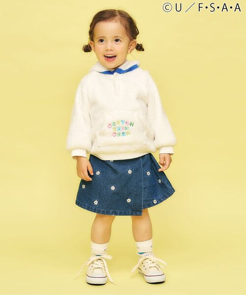 apres les cours（アプレレクール）の「クレヨンしんちゃんパーカー（パーカー・キッズ・ピンク/オフホワイト・80/90/100/110/120/130）」の11枚目の写真