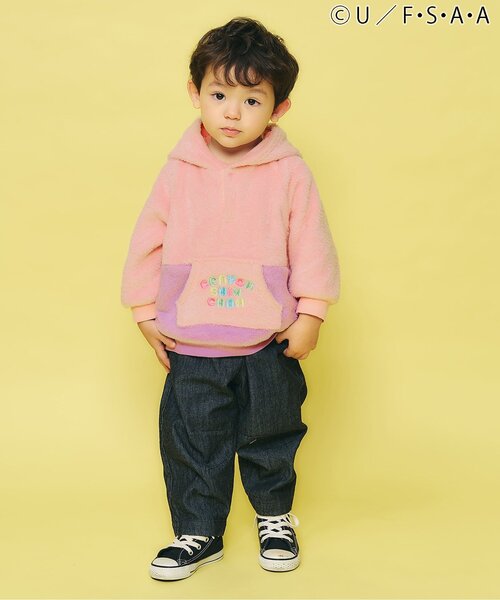 apres les cours（アプレレクール）の「クレヨンしんちゃんパーカー（パーカー・キッズ・ピンク/オフホワイト・80/90/100/110/120/130）」の16枚目の写真