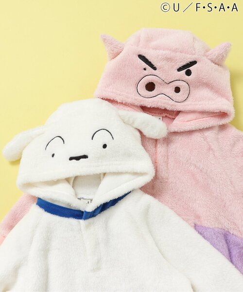 apres les cours（アプレレクール）の「クレヨンしんちゃんパーカー（パーカー・キッズ・ピンク/オフホワイト・80/90/100/110/120/130）」の19枚目の写真