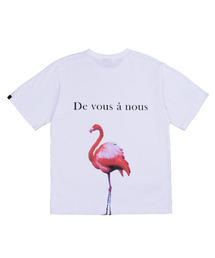 DVAN（ドゥヴァン）の「RED FLAMINGO GRAPHIC T-SHIRT WHITE ローズフラミンゴグラフィックTシャツ（Tシャツ/カットソー）」