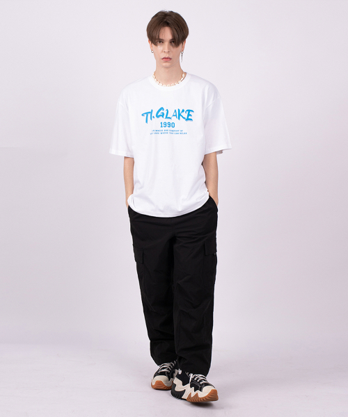 TI.GLAKE(ティーグレイク)の「ティグレイク1990 オーバーサイズ 半袖Tシャツ ホワイト(スウェット・メンズ・その他・MEDIUM/LARGE/X-LARGE/XX-LARGE)」の1枚目の写真