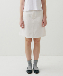 FIELDERS（フィールダーズ）の「STONE-WASHED MEDIUM SKIRT WHITE（スカート）」