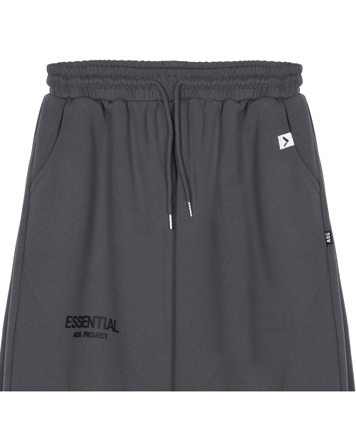 AOG PROJECT(エイオージープロジェクト)の「エッセンシャルワイドスウェットパンツ(チャコール)(スウェットパンツ・メンズ・チャコール・LARGE/X-LARGE)」の3枚目の写真