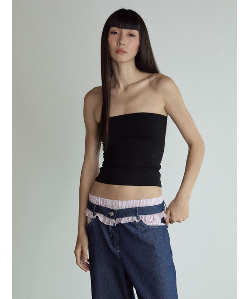 VISUS(ヴィスシュ)の「Tube Top_Black(Tシャツ/カットソー・レディース・その他・SMALL/MEDIUM)」の1枚目の写真