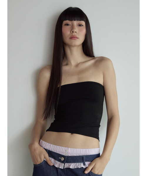 VISUS(ヴィスシュ)の「Tube Top_Black(Tシャツ/カットソー・レディース・その他・SMALL/MEDIUM)」の4枚目の写真