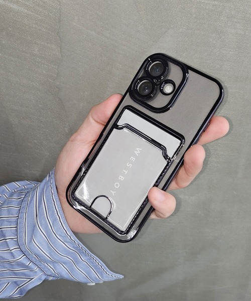 west highland iPhone用ハードケース カードケース メタル クリア iPhoneカバー アイフォンケース