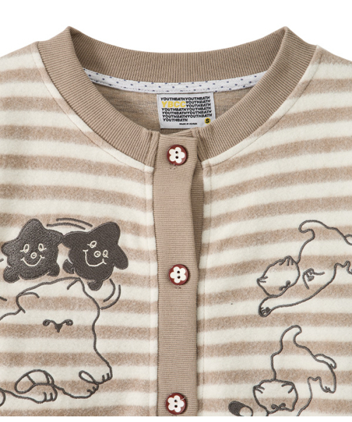 youthbath(ユースバース)の「Cat Graphic Striped Cardigan_Beige(カーディガン/ボレロ・レディース・その他・MEDIUM/SMALL)」の3枚目の写真