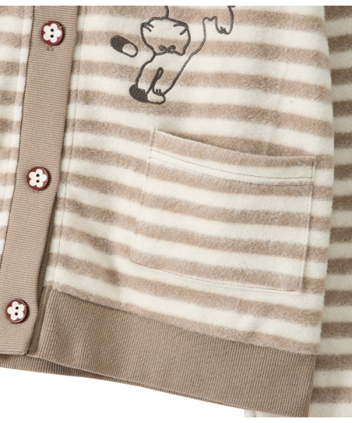 youthbath(ユースバース)の「Cat Graphic Striped Cardigan_Beige(カーディガン/ボレロ・レディース・その他・MEDIUM/SMALL)」の6枚目の写真