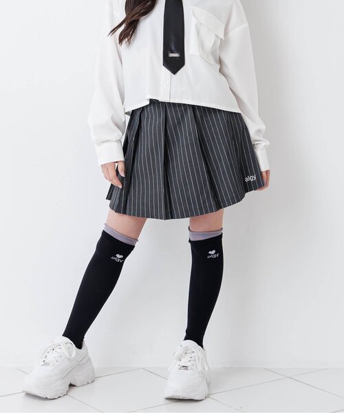 algy(アルジー)の「【セレモニー対応】プリーツスカパン(スカート・キッズ・ネイビー/チャコール・130/140/150/160)」の1枚目の写真