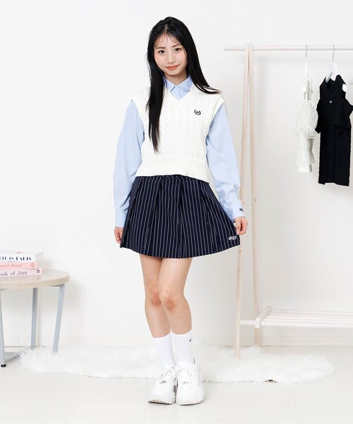 algy(アルジー)の「【セレモニー対応】プリーツスカパン(スカート・キッズ・ネイビー/チャコール・130/140/150/160)」の9枚目の写真