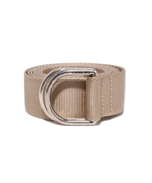 A BATHING APE（アベイシングエイプ）の「BATHING APE LOGO JACQUARD NYLON BELT（ベルト・メンズ・ブラック/ベージュ・FREE）」の4枚目の写真