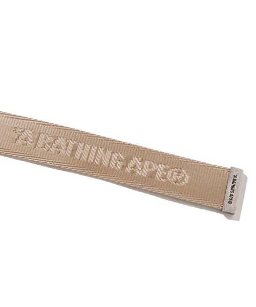 A BATHING APE（アベイシングエイプ）の「BATHING APE LOGO JACQUARD NYLON BELT（ベルト・メンズ・ブラック/ベージュ・FREE）」の8枚目の写真