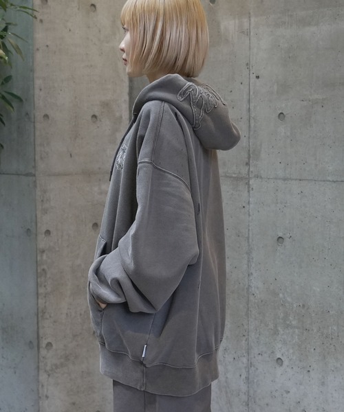 BEN DAVIS(ベンデイビス)の「【BEN DAVIS/ベンデイビス】【こなれヴィンテージ感】フードワッペン ダブルジップパーカー ブリーチ加工 ユーズド風 フルジップ フーディー ストリート 古着系 ユニセックス(パーカー・メンズ・ブラック/ダークブラウン・LARGE/X-LARGE/MEDIUM)」の20枚目の写真