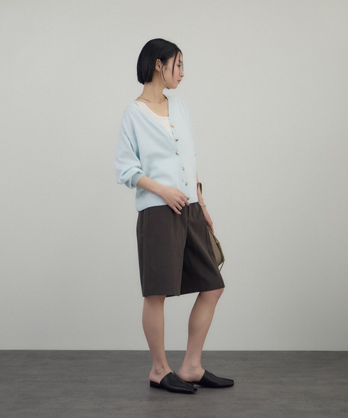 SALON adam et rope'(サロン アダム エ ロペ)の「ブライト2WAYカーディガン(カーディガン/ボレロ・レディース・チャコールグレー/ベージュ/サックスブルー・FREE)」の19枚目の写真