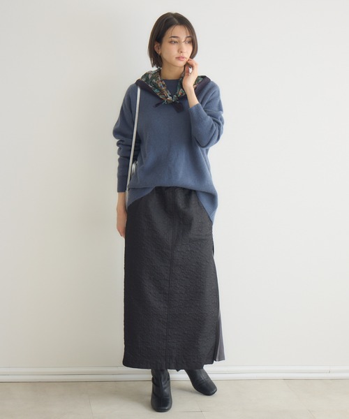 KATHARINE ROSS（キャサリンロス）の「【KATHARINE ROSS】コットンスカーフ（バンダナ/スカーフ・レディース・カーキ/ラベンダー・MEDIUM）」の4枚目の写真