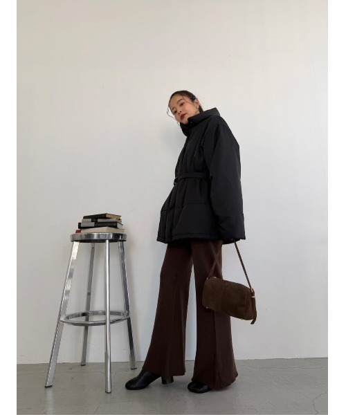 TRUNC（トランクエイティーエイト）の「Thermal Tech Belted Coat / サーマルテックベルトコート（ダウンジャケット/コート・レディース・ブラック・FREE）」の20枚目の写真