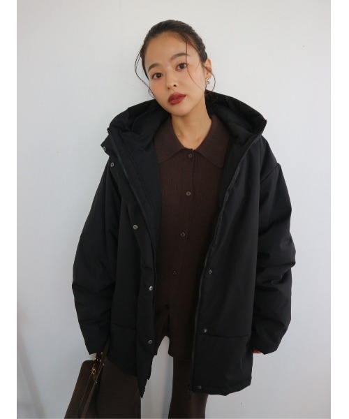 TRUNC（トランクエイティーエイト）の「Thermal Tech Belted Coat / サーマルテックベルトコート（ダウンジャケット/コート・レディース・ブラック・FREE）」の13枚目の写真