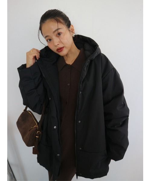 TRUNC（トランクエイティーエイト）の「Thermal Tech Belted Coat / サーマルテックベルトコート（ダウンジャケット/コート・レディース・ブラック・FREE）」の15枚目の写真