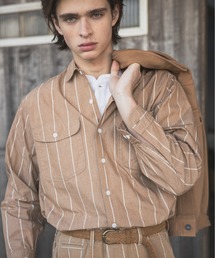 BEAMS PLUS(�r�[���X�v���X)��Multi Pocket WORK Wide Stripe(�V���c/�u���E�X)