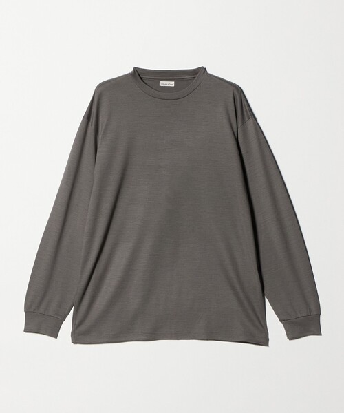 Steven Alan（スティーブンアラン）の「＜Steven Alan＞ メリノウール クルーネック ロングスリーブ Tシャツ（Tシャツ/カットソー・メンズ・ダークブラウン/モカ・S/M/XL/L）」の2枚目の写真