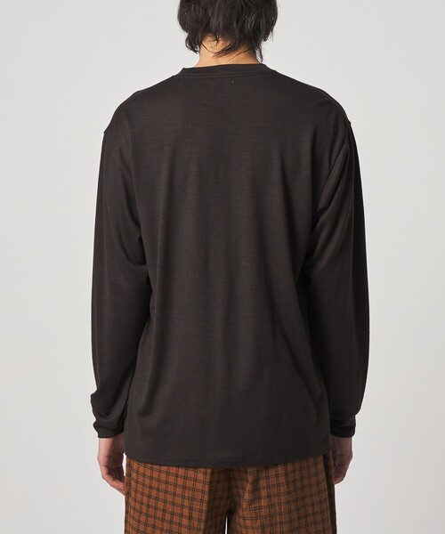 Steven Alan(スティーブンアラン)の「<Steven Alan> メリノウール クルーネック ロングスリーブ Tシャツ(Tシャツ/カットソー・メンズ・ダークブラウン/モカ・S/M/XL/L)」の14枚目の写真