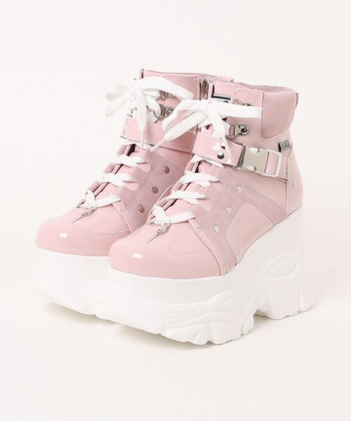 YOSUKE(ヨースケ)の「「YOSUKE/ヨースケ」厚底レースアップハイカットスニーカー(スニーカー・レディース・ブラック/ピンク系その他/レッド/ホワイト・L/LL/M/S)」の3枚目の写真