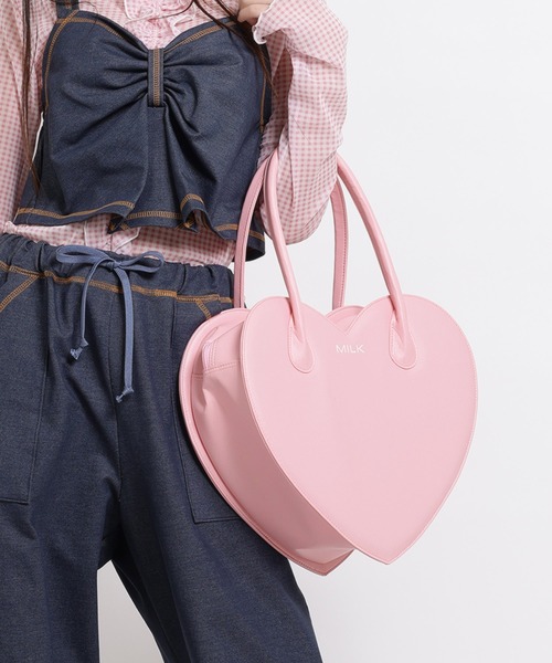 MILK（ミルク）の「ハート バッグ（ハンドバッグ・レディース・B/A・FREE）」の2枚目の写真