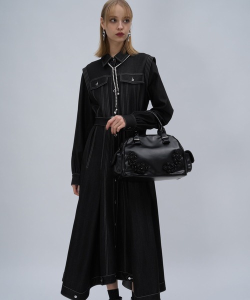 HARE（ハレ）の「エンブロイダリーボストンバッグ(HARE)（ボストンバッグ・レディース・ブラック・FREE）」の8枚目の写真