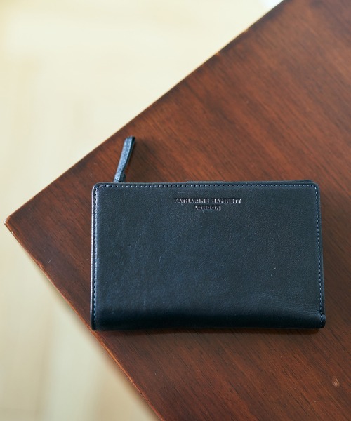 KATHARINE HAMNETT LONDON/キャサリンハムネットロンドン BUMP L字ファスナー二つ折りミドルウォレット（490-52305）