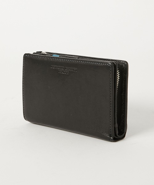 KATHARINE HAMNETT LONDON (キャサリンハムネットロンドン)の「KATHARINE HAMNETT LONDON/キャサリンハムネットロンドン BUMP L字ファスナー二つ折りミドルウォレット(490-52305)(財布・メンズ・ネイビー/ブラウン/ブラック・FREE)」の5枚目の写真
