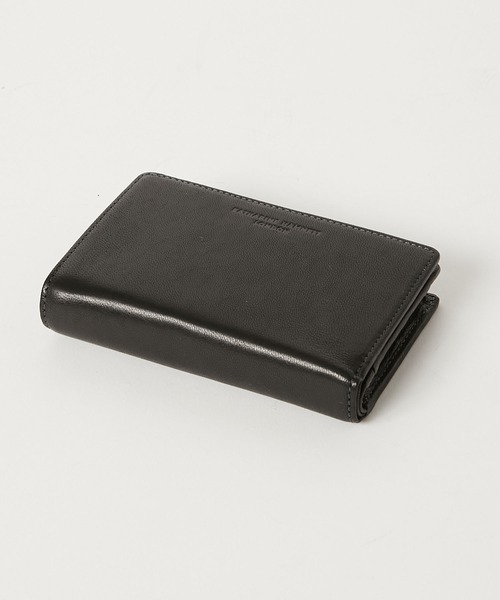 KATHARINE HAMNETT LONDON (キャサリンハムネットロンドン)の「KATHARINE HAMNETT LONDON/キャサリンハムネットロンドン BUMP L字ファスナー二つ折りミドルウォレット(490-52305)(財布・メンズ・ネイビー/ブラウン/ブラック・FREE)」の7枚目の写真