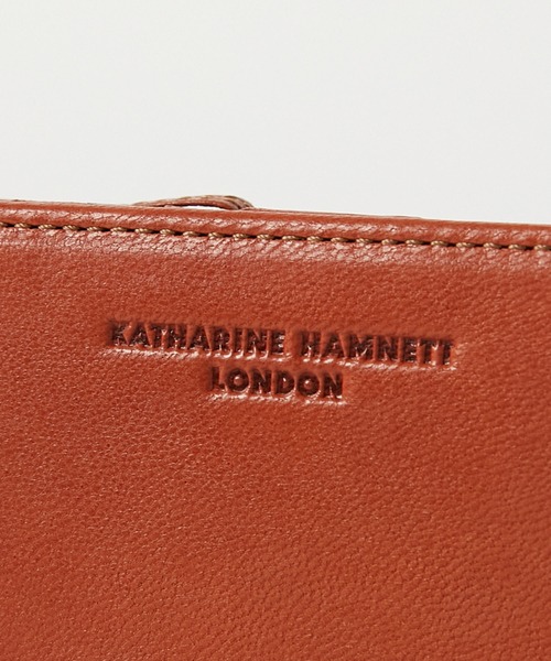 KATHARINE HAMNETT LONDON (キャサリンハムネットロンドン)の「KATHARINE HAMNETT LONDON/キャサリンハムネットロンドン BUMP L字ファスナー二つ折りミドルウォレット(490-52305)(財布・メンズ・ネイビー/ブラウン/ブラック・FREE)」の12枚目の写真