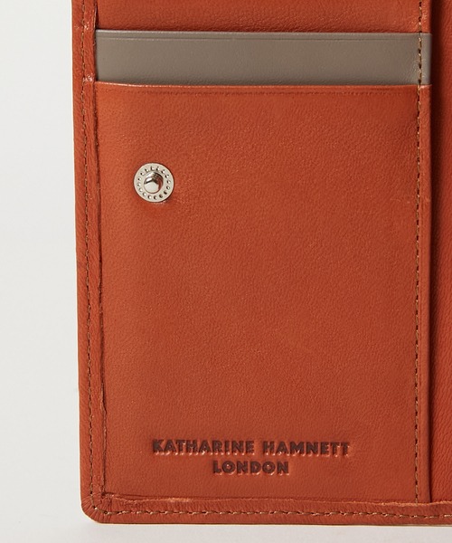 KATHARINE HAMNETT LONDON (キャサリンハムネットロンドン)の「KATHARINE HAMNETT LONDON/キャサリンハムネットロンドン BUMP L字ファスナー二つ折りミドルウォレット(490-52305)(財布・メンズ・ネイビー/ブラウン/ブラック・FREE)」の17枚目の写真