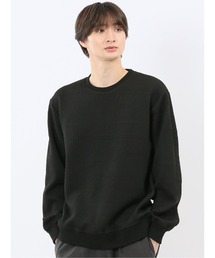 【ストレッチ】m.f.エディトリアル メンズ ふくれケーブル クルー プルオーバー