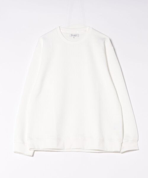m.f.editorial(エムエフエディトリアル)の「【ストレッチ】m.f.エディトリアル メンズ ふくれケーブル クルー プルオーバー(Tシャツ/カットソー・メンズ・ブラック/ホワイト・X-LARGE/MEDIUM/LARGE)」の4枚目の写真