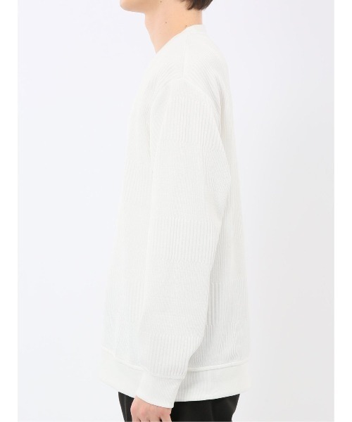 m.f.editorial(エムエフエディトリアル)の「【ストレッチ】m.f.エディトリアル メンズ ふくれケーブル クルー プルオーバー(Tシャツ/カットソー・メンズ・ブラック/ホワイト・X-LARGE/MEDIUM/LARGE)」の6枚目の写真