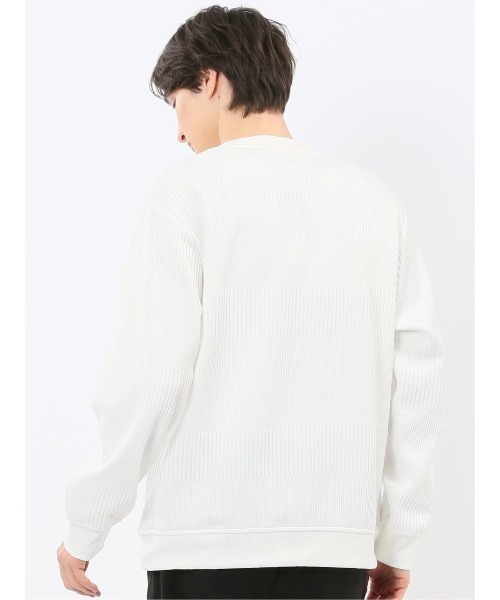 m.f.editorial(エムエフエディトリアル)の「【ストレッチ】m.f.エディトリアル メンズ ふくれケーブル クルー プルオーバー(Tシャツ/カットソー・メンズ・ブラック/ホワイト・X-LARGE/MEDIUM/LARGE)」の12枚目の写真