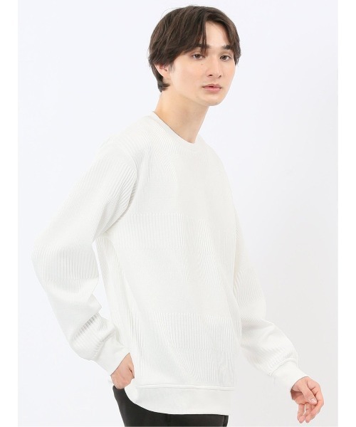 m.f.editorial(エムエフエディトリアル)の「【ストレッチ】m.f.エディトリアル メンズ ふくれケーブル クルー プルオーバー(Tシャツ/カットソー・メンズ・ブラック/ホワイト・X-LARGE/MEDIUM/LARGE)」の13枚目の写真