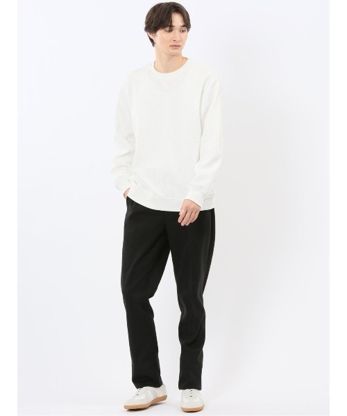 m.f.editorial(エムエフエディトリアル)の「【ストレッチ】m.f.エディトリアル メンズ ふくれケーブル クルー プルオーバー(Tシャツ/カットソー・メンズ・ブラック/ホワイト・X-LARGE/MEDIUM/LARGE)」の14枚目の写真