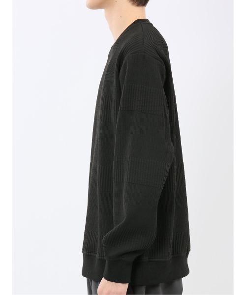m.f.editorial(エムエフエディトリアル)の「【ストレッチ】m.f.エディトリアル メンズ ふくれケーブル クルー プルオーバー(Tシャツ/カットソー・メンズ・ブラック/ホワイト・X-LARGE/MEDIUM/LARGE)」の16枚目の写真